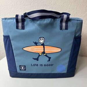 Life Is Good 30-Can Insulated Large Tote Cooler Bag Road Trip Leak Proof Lining